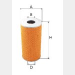 Wkład filtra oleju WO 040x - Zamiennik: WO 10-83x, H 1072/11x, H 1081, OM 501, SO 558 