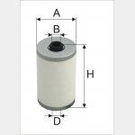 Wkład filtra paliwa WP 065-Fx - Zamiennik: WP 11-1x, WP 11-1/Bx, BF 707, BFU 707x, PM 806 ,PW 804, PW 813, SN 090