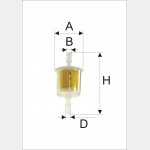 Wkład filtra paliwa WP 142 - Zamiennik: FPP-04, WK 31/7, WK 32, WK 42/2, PS 822, RT 1