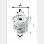 Wkład filtra paliwa WP 150x - Zamiennik: WP 40-3x, P 917x, P 917/1x, PM 819/1, SN 001