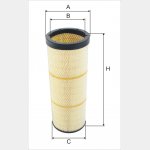 Wkład filtra powietrza WPO 532 - Zamiennik: WA 41-2300, C 17 170, AM 446W, SA 16122 