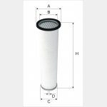 Wkład filtra powietrza  WPO 782 - Zamiennik: WA 40470, SA 14053, 