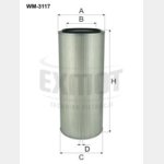 Wkład filtra powietrza maszyny przemysłowej  WM 3117 Zamienniki: brak 