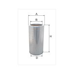 Wkład filtra oleju  WO 603 - Zastosowanie: Lokomotywy T 448p