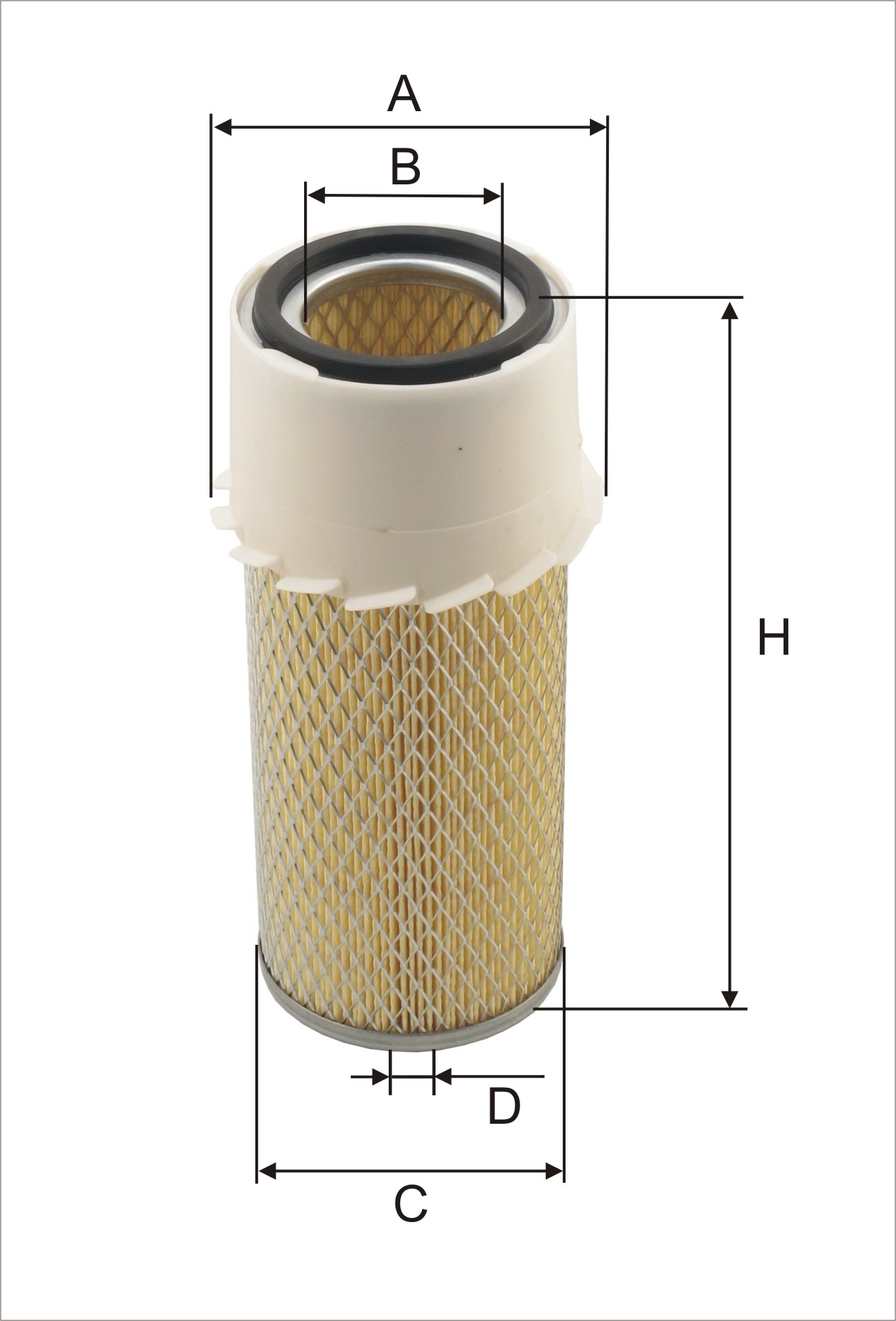 Wkład filtra powietrza WPO 265 Zamiennik WA 30380, C