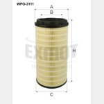 Wkład filtra powietrza WPO 3111 Zamienniki: 2341657, SA 160041