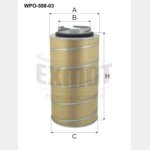 Wkład filtra powietrza WPO 598-03 Zamienniki: brak