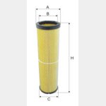 Wkład filtra powietrza WPO 839 - Zamienniki: CF 14 145/2, AR 350/4W, SA 16213, P 778906, AF 25749